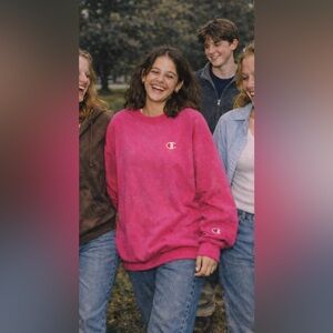 Y2K Champion hot Pink Sweatshirt